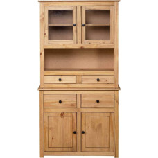 Tidyard Kitchen Cabinet Wooden Buffet Cabinet Highboard Crockery Cabinet Dining Room Cabinet Sideboard Showcase Cabinet Vintage 93 x 40.5 x 180 cm Pine Solid Wood
