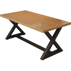Moderner Bartisch aus Massivholz – Langer, schmaler Esstisch im Industriestil, Live Edge-Konsole für Küche und Esszimmer, Bauernhausstil (120 x 60 cm)