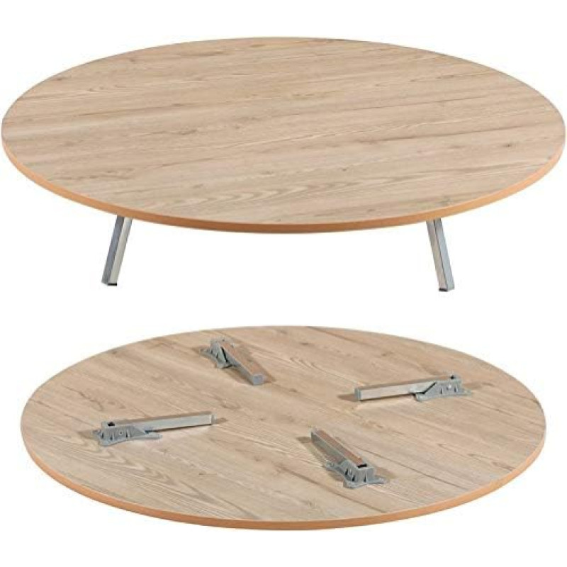 Yer Sofra Round Folding Table with Folding Feet Ideal for Baked Goods Preparation and Dishes Size Diameter 70 cm