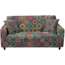 GODENI Mandala-Muster elastische Sofa-Abdeckung Stretch-Slipcover-Sektion COUT-Abdeckung 1/2/3/4 Sitzer for Wohnzimmer Funda de Sofá Sofagarnitur (Color : Set 8, Size : 4-Seater 235-300cm)