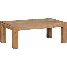 möbelando Mumbai Coffee Table Solid Wood Acacia 110 cm Wide Living Room Table Design Natural Product Country House Style Side Table