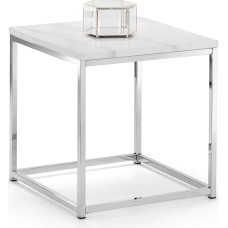 The Julian Bowen Scala Top White Marble & Chrome Lamp Table is a luxurious and modern accent table