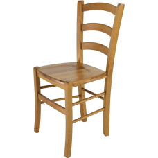 t m c s Tommychairs Venice Chair for Kitchen and Dining Room, Robust Structure Made of Lacquered Beech Wood in Oak Colour and Wooden Seat