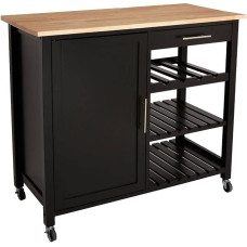 Atmosphera Claude Side Table Height 100 cm Black