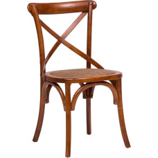 Biscottini Wooden Dining Room Chairs Country House Style Furniture 84 x 42 x 46 cm - Kitchen Chairs Wood - Rattan Chairs Dining Room Furniture Vintage - Bistrot Rattan Chair - Retro Kitchen Furniture