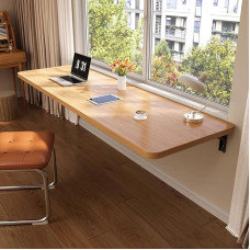 MHUQIA Klappbarer Wandschreibtisch, Herunterklappbarer Schreibtisch, Wandmontierter Schreibtisch FüR Kleinen Raum, Schwebender Wandschreibtisch, HäNgender Computertisch (A 80x40cm)