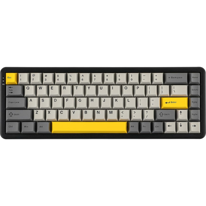 MechLands AK680 MAX 3 Modes Wireless Gaming Keyboard with 8K Polling Rate, Rapid Trigger Magnetic Keyboard with Hall Effect Switch, Top Structure, RGB, QWERTY (Black)