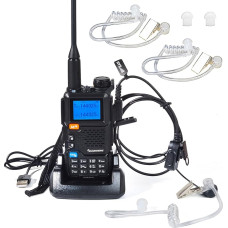 HYS Quansheng UV5R-PLUS 5W Dual Band Walkie Talkie laadija laetavad akud raadio, VHF UHF kahesuunaline raadio (kõrvaklappidega, selge helitoru, kõrvaklapid)