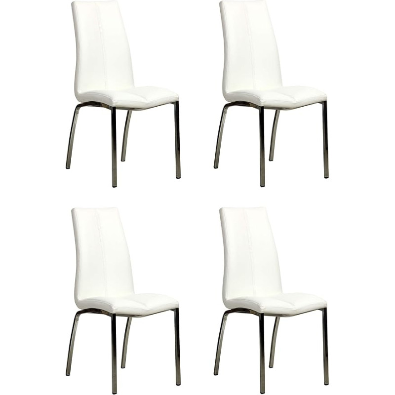 La Chaise Spola Ourense Chair, Fabric, White, 94 cm (H) x 43.5 cm (W) x 58 cm (D)