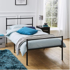 Direct Online Houseware EXTRA STRONG METAL BED FRAME BLACK SINGLE BED FRAME