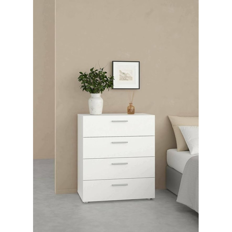 Dmora - Valerie Multi-Purpose Chest of Drawers Bedroom Chest of Drawers 70 x 40 x 82 cm White