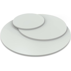 AUPROTEC Table Top 19 mm Round Diameter 1200 mm Grey Wood Top Melamine Resin Coated Chipboard with Edging ABS Edge Selection: 120 cm