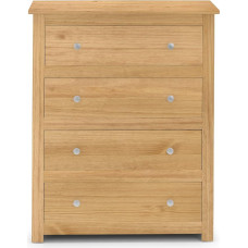 Julian Bowen Radley 4 Drawer Chest of Drawers Waxed Pine