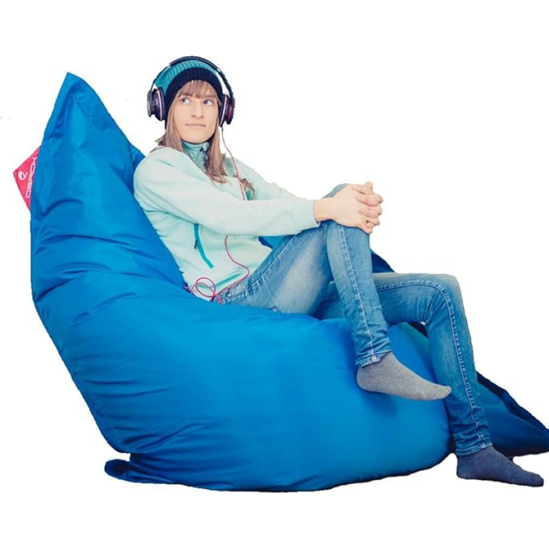 QSack Outdoorer XXL Bean Bag with German Quality Filling 140 x 180 cm Blue