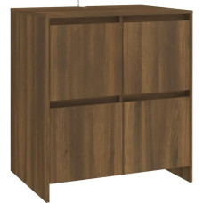 vidaXL Sideboard with 4 Doors, Chest of Drawers, Sideboard, Side Cabinet, Multi-Purpose Cabinet, Standing Cabinet, Brown Oak Look, 70 x 41 x 75 cm, Wood Material