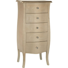 DONREGALOWEB Sinfonier 5 Drawer Cabinet Wood Champagne Gold 48 x 36 x 100 cm