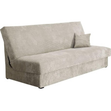 Adela Mini Cord Sofa Bed with Bed Box, 3-Seater Sofa, Sofa Bed, Couch with Sleep Function, Upholstered Sofa, Sofa Bed, Couch Set, Choice of Colours (Poso 100)