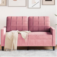 Snsowed 4007617 2-Seater Sofa, Pink, 120 cm, Velvet, Lounge Sofa, Sofas & Couches, Relax Sofa, Couch for Living Room