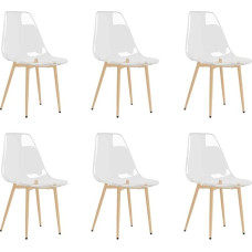 vidaXL 6 x Dining Room Chairs, Kitchen Chairs, Dining Chairs, Chair Set, Chairs, Recliner Chairs, Living Room Chairs, Dining Room Chairs, Transparent