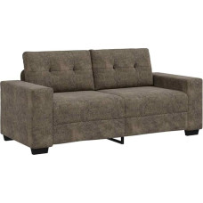 vidaXL Braun Loveseat Sofa - Comfortable 2 Seater with Padded Armrests. Perfect for Your Living Room. Robust Design. Modern Indoor Seating. Rectangular Couch. Stylish Furniture for the Living Room.