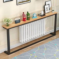 Konsolen-Sofa-Tische, schmaler Konsolentisch, Konsolentisch, Langer Tisch mit Sofa-Rückenregal, schmaler Konsolentisch, Tischbeine aus lackiertem Stahlrahmen (2,5 x 5 cm), große Lagerkapazit