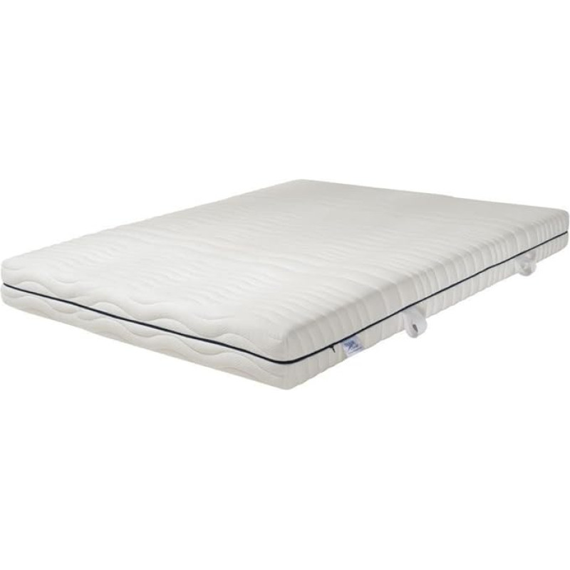 Traumnacht 4-Star Orthopaedic 7-Zone Cold Foam Mattress, Hardness 4 (H4), 200 x 200 cm, White