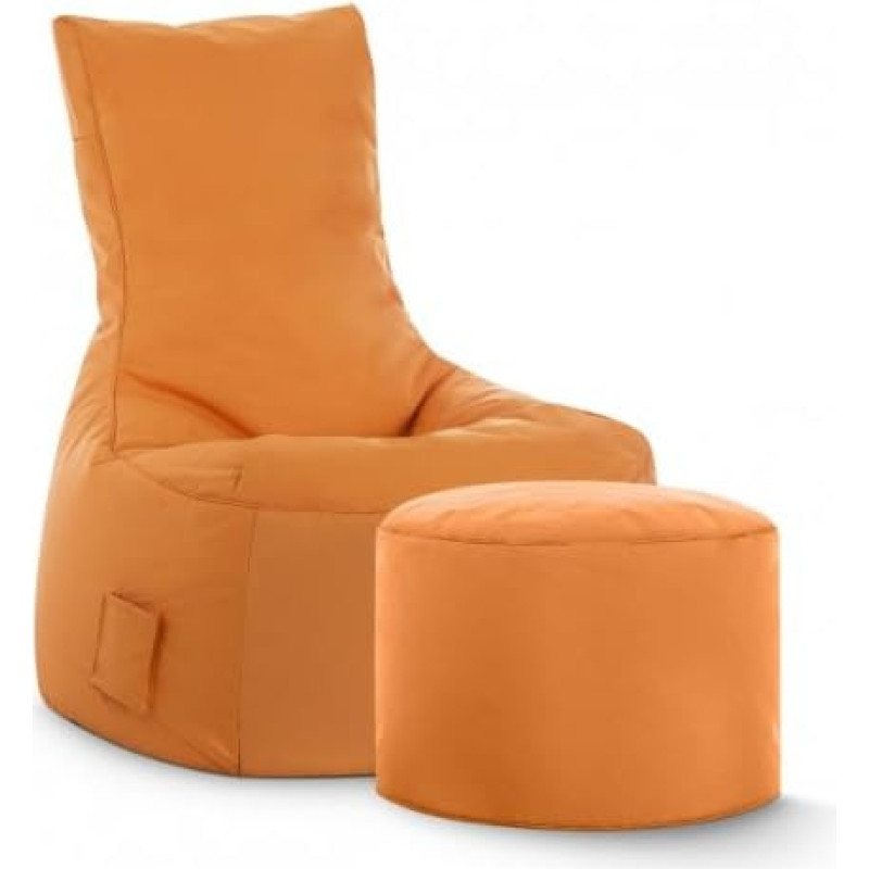 SITTING POINT only by MAGMA Brava Swing Bean Bag Set + Stool Orange
