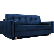 Fabryka Mebli Idźczak Sofa Bed Pastella Couch Fold-Out Sleep Function Bed Box - Cushion Bedding Container Auxiliary Machine Living Room Guest Room Modern Design (Kronos 09 Blue), Pastel