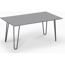 janEven FlairLine Coffee Table Side Table - Design Sofa Table Modern Living Room Table Hairpin Scandinavian, Made in Gemany (Light Grey, 50 x 90 cm)