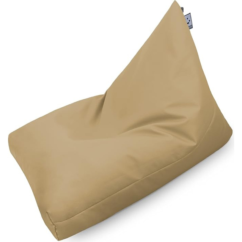HAPPERS Pyramid Bean Bag XL Faux Leather Beige Interior