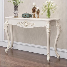 Style Vintage Hallway Console Table - Elegant Hallway Foyer Sofa Table with Legs for Decorative Furniture Display