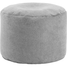 mokebo® Pouf, Stool or Floor Cushion 50 x 30 cm 'Der Ruhestifter' Round Stool and Footstool for Living Room, Fabric Seat Pouf in Grey, Side Table, Pouf, Pouf for Indoor Use with EPS Beads Filling
