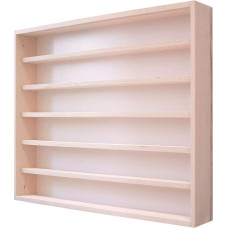 Alsino V-11a Collector's Display Cabinet Height 0-70 cm Length 6 Compartments with Disc - Display Case for Trains Model Railway Wooden Shelf 70 cm x 58 cm x 8.5 cm