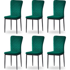 JYMTOM Living Room Chairs, Dining Chairs with Velvet Cover, High Back Metal Frame and Modern Grid Design for Living Room, Dining Room, Meeting Room and Classroom (6, Green)