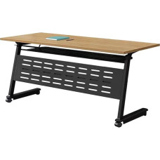 Klappbare Konferenztische mit Rollen, moderne, mobile Trainingstische für Büro und Konferenzräume, Klappdeckel, platzsparend, tragbar, ideal für Veranstaltungen und Zusammenarbeit, 5 Stück