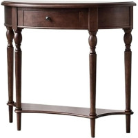 Vickyliou Entrance Table, Solid Wood Console Table with Drawers, Storage Table for Entrance Area, Console Table with Storage