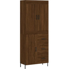 vidaXL Highboard Brown Oak Look 69.5 x 34 x 180 cm Wood Material