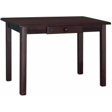 k koma Dining Table Kitchen Table with Drawer Dining Table Solid Pine Restaurant Nut (60 x 80 cm)