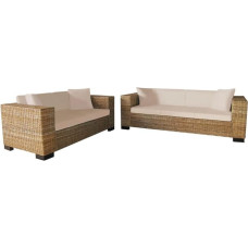LAPOOH Sofa Set 2 Seater and 3 Seater Couch for Living Room for Apartments Lounge Sofas & Couches Relaxing Sofa Real Rattan