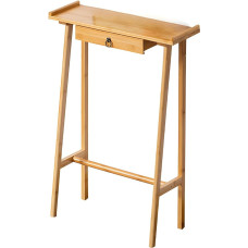 ZAWQFDZ Console Table, Narrow Entrance Table, Sofa Table for Entrance Area, Bamboo Construction, Suitable for Living Room and Bedroom (Natural, 23.6 inches/60 cm)