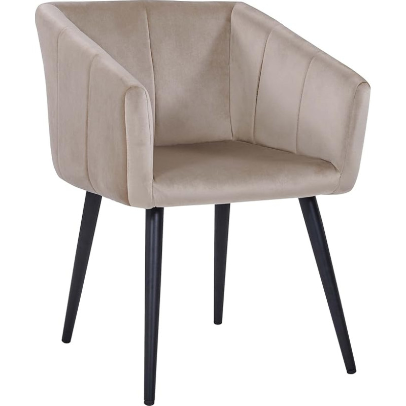 Duhome 8065 Dining Room Chair with Velvet Fabric, Choice of Colours, Retro Design, Chair with Backrest, Metal Legs