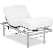 Gerialife - Electrically Adjustable Slatted Frame with Adjustable Legs / Orthopaedic Mattress 20 cm Visco Tencel (80 x 200)