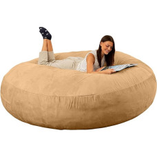 Jaxx 6 Foot Cocoon - 2-in-1 Convertible Bean Bag Bed & Large Bean Bag for Adults, Camel