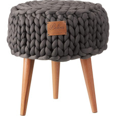 Homemania Bean Bag Cotton Polyester Soft Terry Towelling Wood Dark Grey 40 x 40 x 45 cm