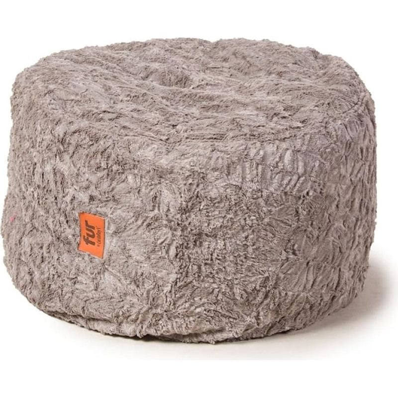 CordaRoy's Faux Fur Bean Bag, Footstool, Washable Fabric Cover with Durable Foam Insert, Versatile Footrest for Basement, Living Room, Office, 26