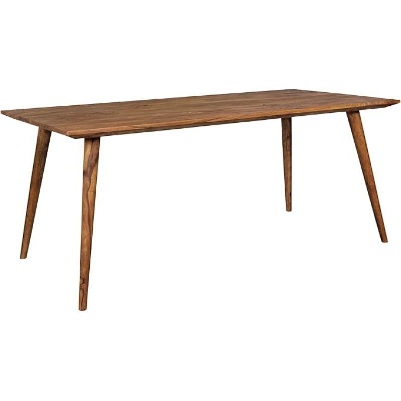FineBuy Sheesham Rustic Solid Wood Dining Room Table, Country House Design Dining Table, Table for the Dining Room