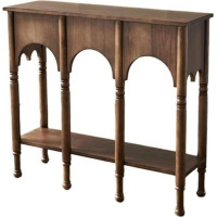 Bamboo Sea Eingangstisch Moderner Konsolentisch aus der Mitte des Jahrhunderts, 39 Zoll Moderne dekorative Konsolen-Akzenttischmöbel for Eingangsbereich, Wohnzimmer(Brown)