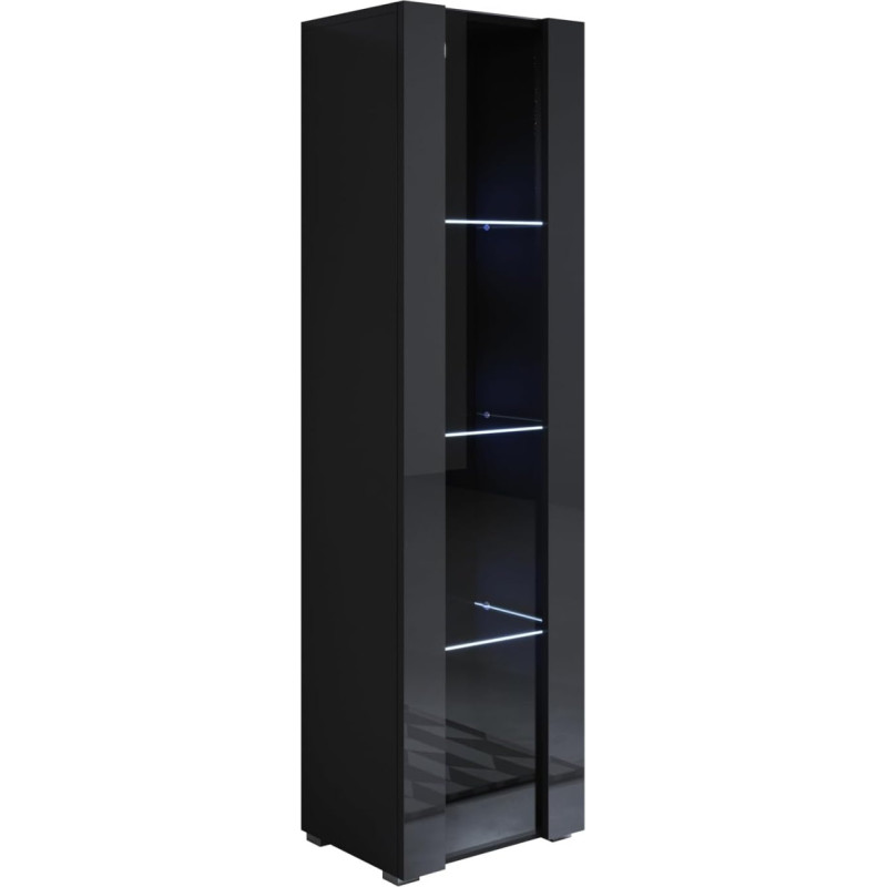 Muebles Bonitos Wardrobe Luke Model V5 Black (40 x 167 cm) with Standard Feet
