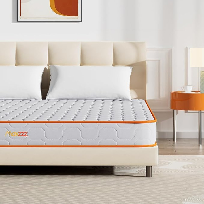 Maxzzz Spring Mattress, Polyester, 90 x 190 x 14 cm