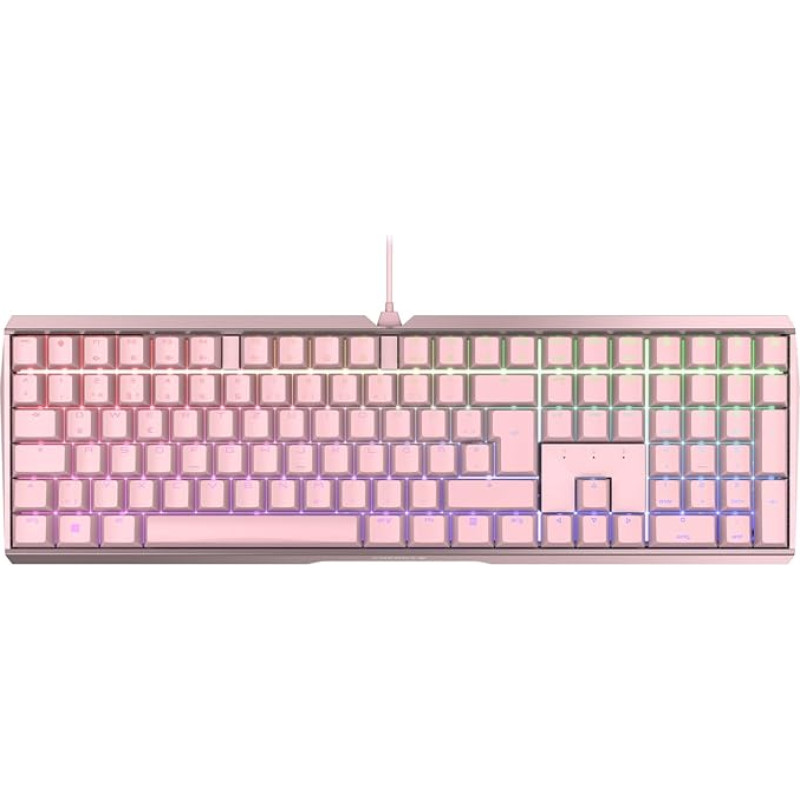 CHERRY MX BOARD 3.0 S Wired Gaming Keyboard with RGB Lighting, German Layout (QWERTZ), MX RED Switches, Pink
